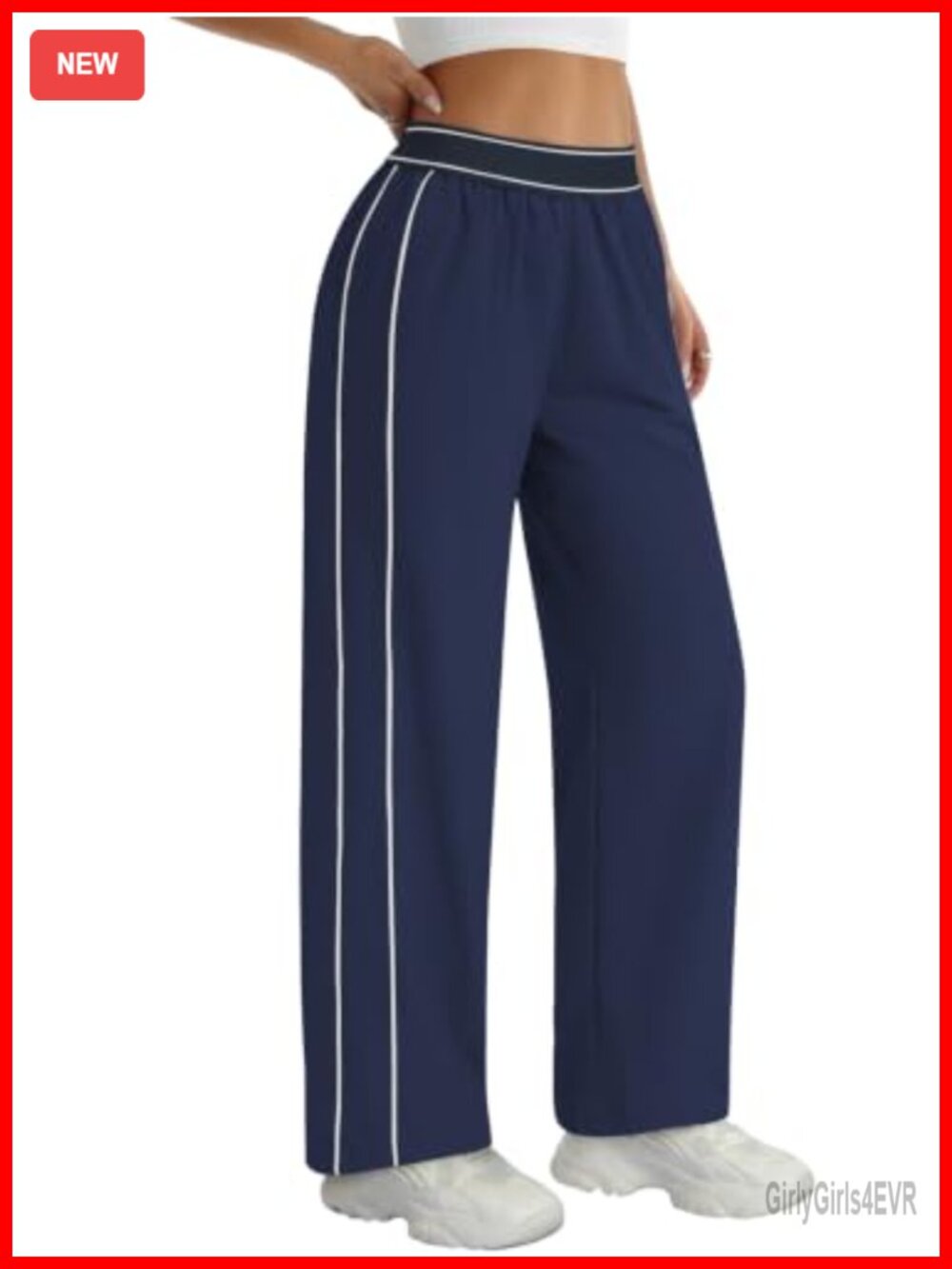 Womens Parachute Pants Baggy Wide Leg Nylon Track Pants Pockets